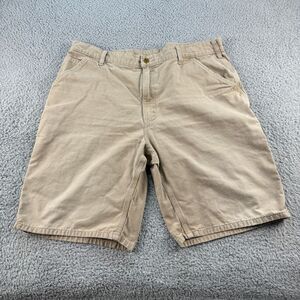 Carhartt Shorts Mens 40 (40"x10") Tan Brown Carpenter Utility Cargo Canvas B278